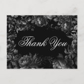クラシックGothic Black結婚's Thank You ポストカード (正面)
