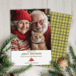 クラシックGreen Gingham Poinsettia 1写真クリスマス シーズンカード<br><div class="desc">この甘いクラシックのデザインは、あなたの写真とフロントの挨拶と手で描かれたポインセチアとジンガムのチェックを備え伝統的て、ホイムジーのヒントと感じ居心地の良い休日。</div>