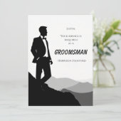 クラシックGroomsman Proposal Card 招待状 (スタンド正面)