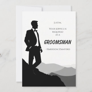 クラシックGroomsman Proposal Card 招待状