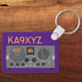 クラシックHallicrafters S 20Rラジオ受信機 キーホルダー (正面)