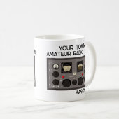 クラシックHammarlund SP-600ラジオ受信機 コーヒーマグカップ (正面右)