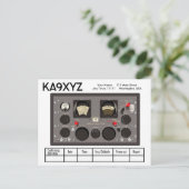 クラシックHammarlund SP-600ラジオ受信機QSL ポストカード (スタンド正面)