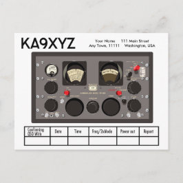 クラシックHammarlund SP-600ラジオ受信機QSL ポストカード