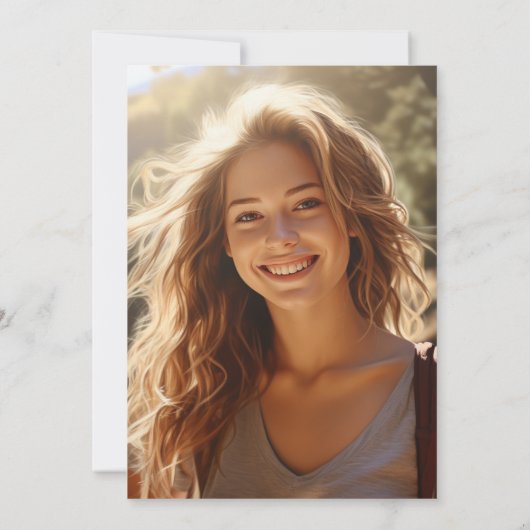 クラシックIグレイ卒業 招待状 (裏面)