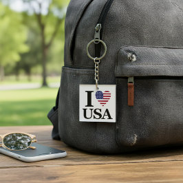 クラシックI USA❤️文Keychain キーホルダー