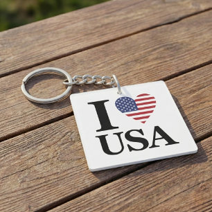 クラシックI USA❤️文Keychain キーホルダー