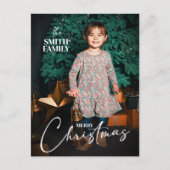 クラシックJoy Merry Christmas Holiday Kids写真 ポストカード (正面)
