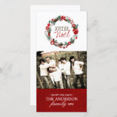 クラシックJoyeux Noelフォトカード シーズンカード (正面/裏面)