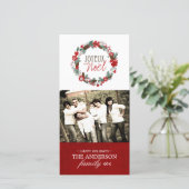 クラシックJoyeux Noelフォトカード シーズンカード (スタンド正面)