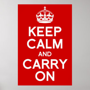 クラシックKEEP CALM AND CARRY ON ポスター