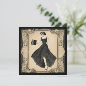 クラシックLBDカード：すべてのノートに刻まれた時代を超える優雅さ 招待状 (スタンド正面)