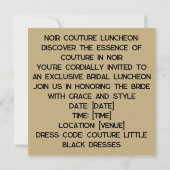 クラシックLBDカード：すべてのノートに刻まれた時代を超える優雅さ 招待状 (裏面)