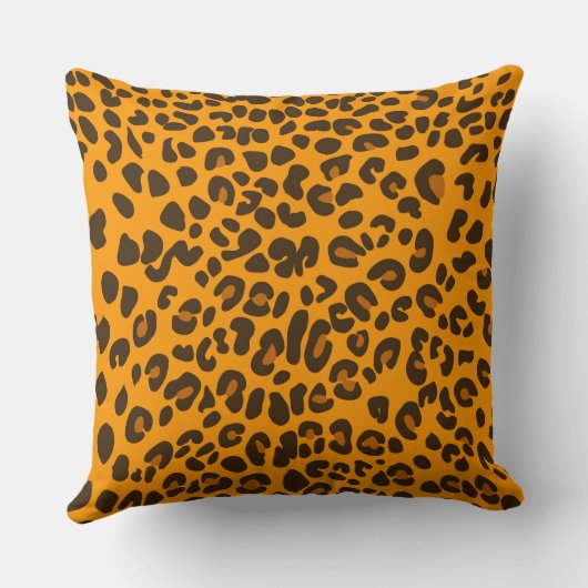 クラシックLeopard Print - Tan Brown Animal Pattern クッション (裏面)