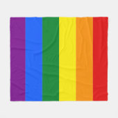 クラシックLGBTQプライド フリースブランケット (正面(横))