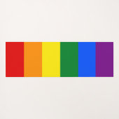 クラシックLGBTQレインボーゲイプライド国旗 ヨガマット (裏面(横))