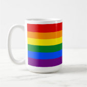 クラシックLGBTQレインボープライド国旗 コーヒーマグカップ (左)