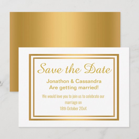 クラシックLUXE金ゴールド植物保存日 (正面/裏面)