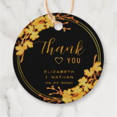 クラシックLuxury Black & 結婚金ゴールド フェイバータグ (裏面)