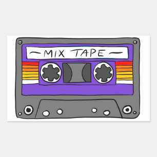 クラシックMixテープステッカー 長方形シール