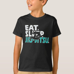 クラシックMMA及びJiu Jitsuのギフトのデザインは睡眠を食べます Tシャツ