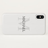 クラシックMonogramと名前 Case-Mate iPhoneケース (裏面(横))