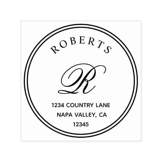 クラシックMonogram Serifの名前と返り値 セルフインキングスタンプ (デザイン)