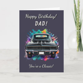 クラシックMoparチャージャーマッスルカー誕生日 カード