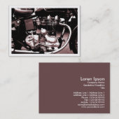 クラシックMotorbike Engine、ミニフォトカード 名刺 (正面/裏面)