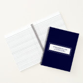 クラシックNavy Blue Notebookカスタマイズウィンドウ ノートブック (内部)