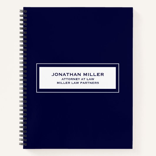 クラシックNavy Blue Notebookカスタマイズウィンドウ ノートブック (正面)