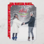 クラシックNoel Christmasフォトカード シーズンカード (正面/裏面)