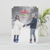 クラシックNoel Christmasフォトカード シーズンカード (スタンド正面)