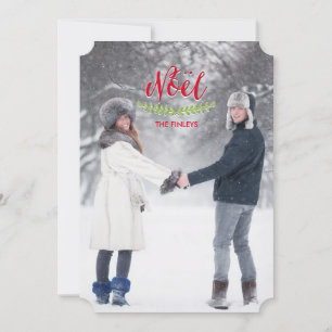 クラシックNoel Christmasフォトカード シーズンカード