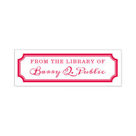 クラシックNotchedライ縁どブラ蔵書票スタンプ セルフインキングスタンプ