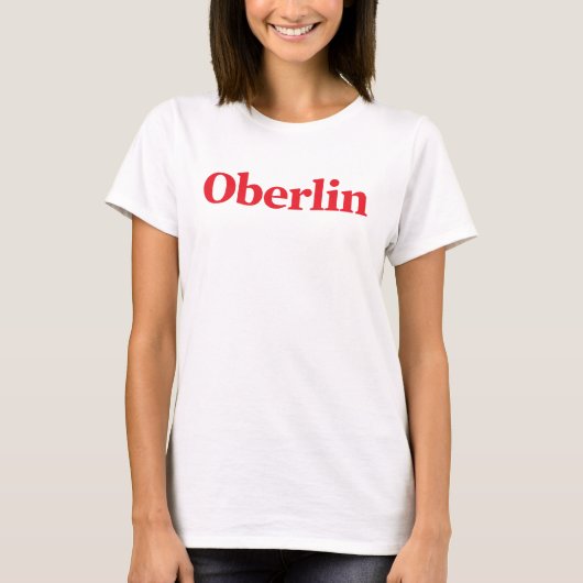クラシックOberlin Women's T-Shirt (白) Tシャツ (正面)