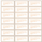 クラシックOrange Guest Mailing Labels 21 Per Sheet シール (正面)