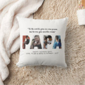 クラシックPAPAフォトコラージュパパハッピーファーザー クッション (ブランケット)