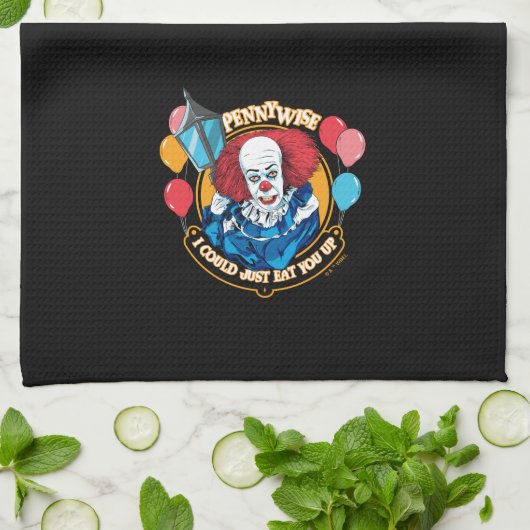 クラシックPennywise – 私はちょうど上に食べ行ける キッチンタオル (折り畳み)