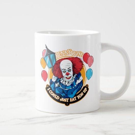 クラシックPennywise – 私はちょうど上に食べ行ける ジャンボコーヒーマグカップ (右)
