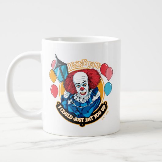クラシックPennywise – 私はちょうど上に食べ行ける ジャンボコーヒーマグカップ (左)