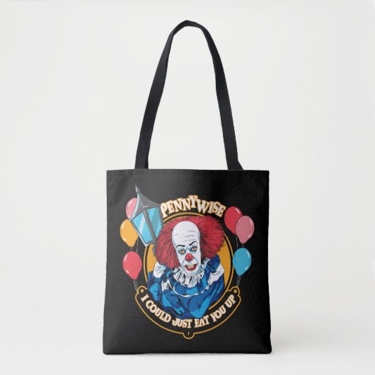 クラシックPennywise – 私はちょうど上に食べ行ける トートバッグ (正面)