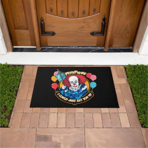 クラシックPennywise – 私はちょうど上に食べ行ける ドアマット