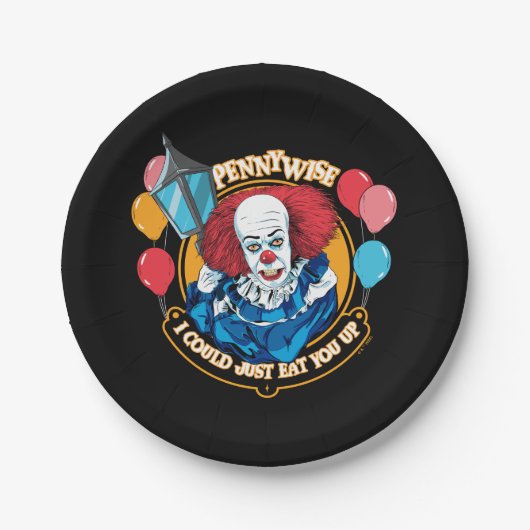 クラシックPennywise – 私はちょうど上に食べ行ける ペーパープレート (正面)