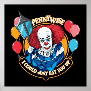 クラシックPennywise – 私はちょうど上に食べ行ける ポスター