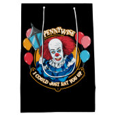 クラシックPennywise – 私はちょうど上に食べ行ける ミディアムペーパーバッグ (裏面)