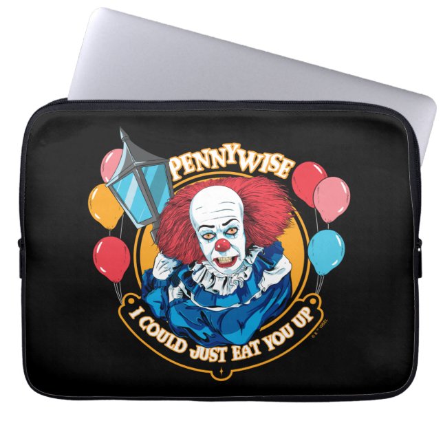 クラシックPennywise – 私はちょうど上に食べ行ける ラップトップスリーブ (正面)