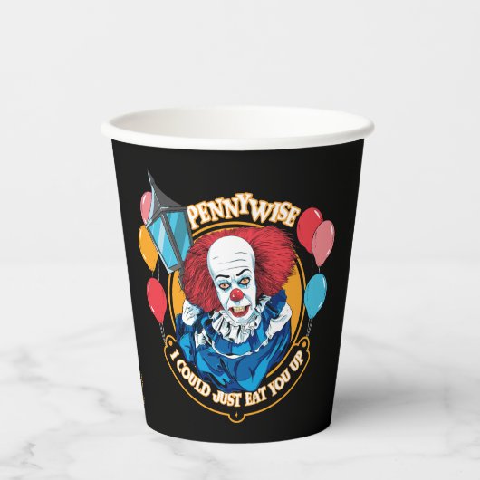 クラシックPennywise – 私はちょうど上に食べ行ける 紙コップ (正面)