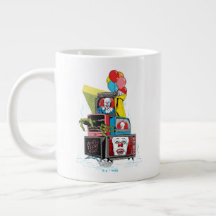 クラシックPennywise TVスタック – 浮動も ジャンボコーヒーマグカップ