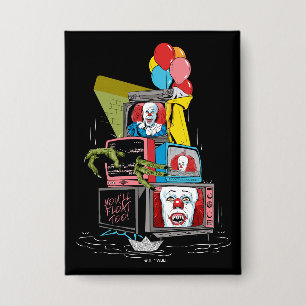 クラシックPennywise TVスタック – 浮動も 缶バッジ